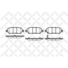887 001-SX STELLOX Комплект тормозных колодок, дисковый тормоз