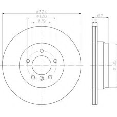 8DD 355 122-041 HELLA Тормозной диск