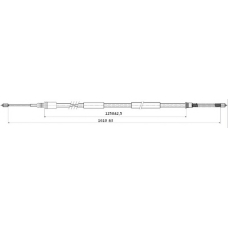 FHB432886 FERODO Трос, стояночная тормозная система