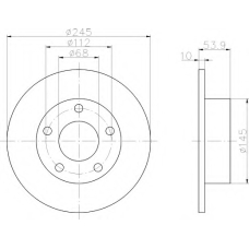 8DD 355 105-911 HELLA Тормозной диск
