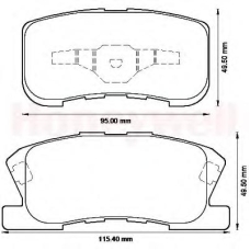 572565B BENDIX Комплект тормозных колодок, дисковый тормоз