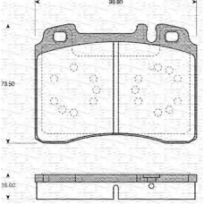 363702161076 MAGNETI MARELLI Комплект тормозных колодок, дисковый тормоз
