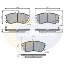 CBP31197 COMLINE Комплект тормозных колодок, дисковый тормоз