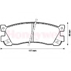 572248B BENDIX Комплект тормозных колодок, дисковый тормоз