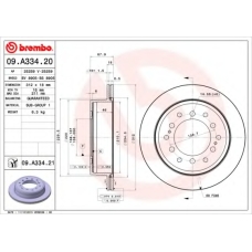 09.A334.21 BREMBO Тормозной диск