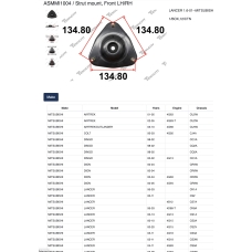 ASMMI1004 Tenacity Опора амортизатора
