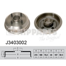 J3403002 NIPPARTS Тормозной барабан