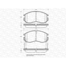 363702160777 MAGNETI MARELLI Комплект тормозных колодок, дисковый тормоз