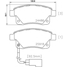 8DB 355 012-781 HELLA PAGID Комплект тормозных колодок, дисковый тормоз