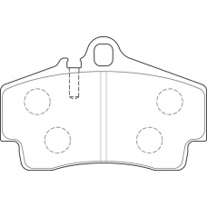FD7221A NECTO Комплект тормозных колодок, дисковый тормоз