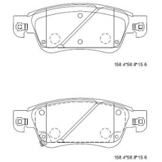 KD1753 ASIMCO Комплект тормозных колодок, дисковый тормоз