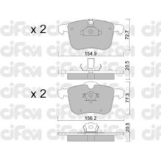 822-813-0 CIFAM Комплект тормозных колодок, дисковый тормоз