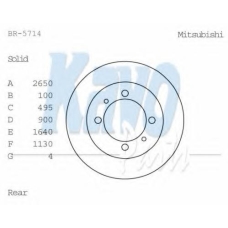 BR-5714 KAVO PARTS Тормозной диск