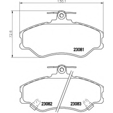 8DB 355 016-641 HELLA Комплект тормозных колодок, дисковый тормоз