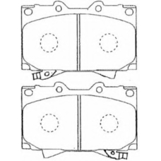 A1N144 AISIN Комплект тормозных колодок, дисковый тормоз