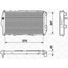 350213402000 MAGNETI MARELLI Радиатор, охлаждение двигателя