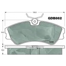 GDB862 TRW Комплект тормозных колодок, дисковый тормоз