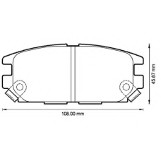 572493B BENDIX Комплект тормозных колодок, дисковый тормоз