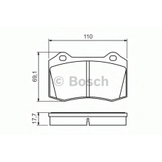 0 986 494 486 BOSCH Комплект тормозных колодок, дисковый тормоз