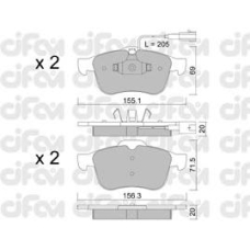 822-703-0 CIFAM Комплект тормозных колодок, дисковый тормоз