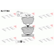 BL1773B4 FTE Комплект тормозных колодок, дисковый тормоз