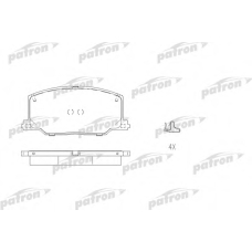 PBP602 PATRON Комплект тормозных колодок, дисковый тормоз