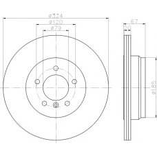 8DD 355 122-041 HELLA PAGID Тормозной диск