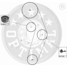 SK-1021 OPTIMAL Комплект ремня грм