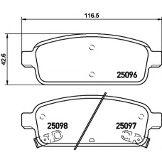 8DB 355 015-211 HELLA Комплект тормозных колодок, дисковый тормоз