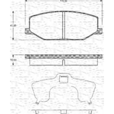 363702161139 MAGNETI MARELLI Комплект тормозных колодок, дисковый тормоз