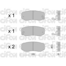 822-514-0 CIFAM Комплект тормозных колодок, дисковый тормоз