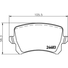 8DB 355 013-331 HELLA PAGID Комплект тормозных колодок, дисковый тормоз