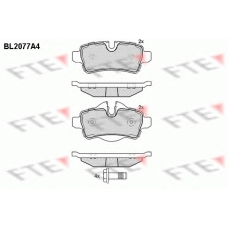 BL2077A4 FTE Комплект тормозных колодок, дисковый тормоз