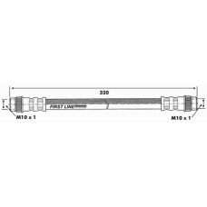 FBH6216 FIRST LINE Тормозной шланг