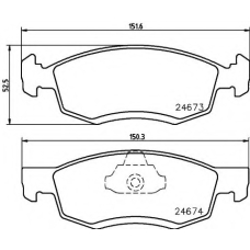 8DB 355 013-951 HELLA Комплект тормозных колодок, дисковый тормоз