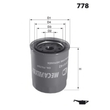 ELH4217 MECAFILTER Масляный фильтр