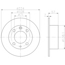 8DD 355 100-681 HELLA Тормозной диск