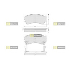 BD S139 STARLINE Комплект тормозных колодок, дисковый тормоз