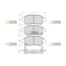 BD S317 STARLINE Комплект тормозных колодок, дисковый тормоз