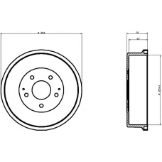 8DT 355 300-331 HELLA Тормозной барабан