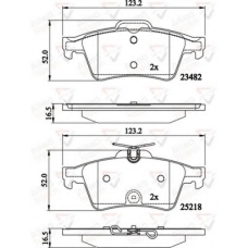 ADB02198 COMLINE Комплект тормозных колодок, дисковый тормоз