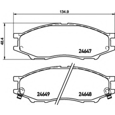 8DB 355 020-041 HELLA Комплект тормозных колодок, дисковый тормоз