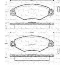363702161113 MAGNETI MARELLI Комплект тормозных колодок, дисковый тормоз