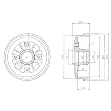 BF270 DELPHI Тормозной барабан
