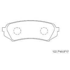 KD2755 ASIMCO Комплект тормозных колодок, дисковый тормоз