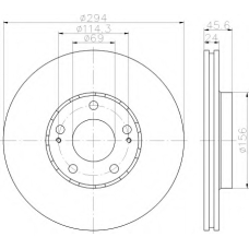 8DD 355 111-571 HELLA Тормозной диск