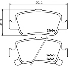 8DB 355 013-571 HELLA PAGID Комплект тормозных колодок, дисковый тормоз