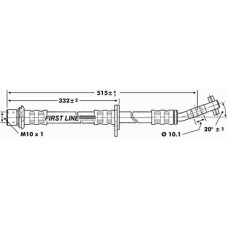 FBH6749 FIRST LINE Тормозной шланг