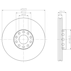 8DD 355 106-701 HELLA PAGID Тормозной диск
