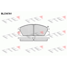 BL2347A1 FTE Комплект тормозных колодок, дисковый тормоз